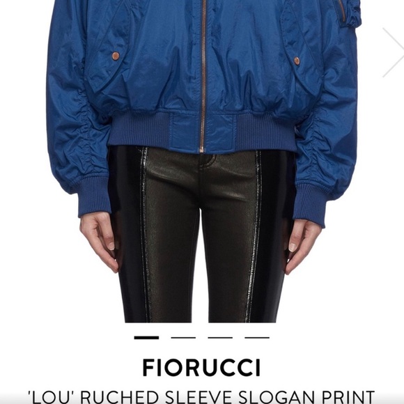 Fiorucci Blue Logo Bomber Jacket - Picture 5 of 6